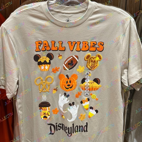 Disney Parks 2025 Disneyland Fall Vibes Disney Snacks and Treats Graphic Shirt - Picture 1 of 3